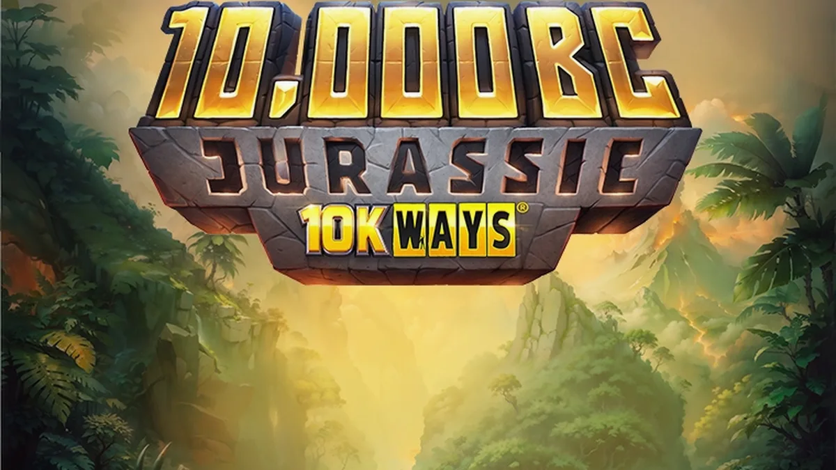 Tampilan visual slot 10,000 BC Jurassic 10K Ways dengan latar belakang zaman es